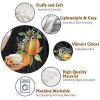 La Dolce Vita Oranges Throw Blanket Romantic Italian Citrus Blossom Mediterranean Charm - Wonder Print Shop