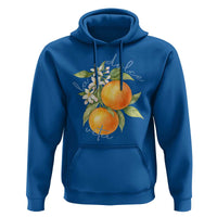 La Dolce Vita Oranges Hoodie Romantic Italian Citrus Blossom Mediterranean Charm - Wonder Print Shop