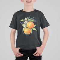 La Dolce Vita Oranges T Shirt For Kid Romantic Italian Citrus Blossom Mediterranean Charm - Wonder Print Shop