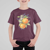 La Dolce Vita Oranges T Shirt For Kid Romantic Italian Citrus Blossom Mediterranean Charm - Wonder Print Shop