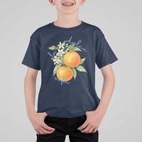 La Dolce Vita Oranges T Shirt For Kid Romantic Italian Citrus Blossom Mediterranean Charm - Wonder Print Shop