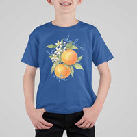 La Dolce Vita Oranges T Shirt For Kid Romantic Italian Citrus Blossom Mediterranean Charm - Wonder Print Shop