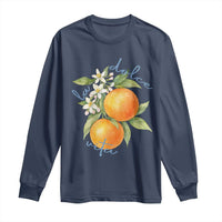 La Dolce Vita Oranges Long Sleeve Shirt Romantic Italian Citrus Blossom Mediterranean Charm - Wonder Print Shop