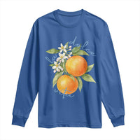 La Dolce Vita Oranges Long Sleeve Shirt Romantic Italian Citrus Blossom Mediterranean Charm - Wonder Print Shop
