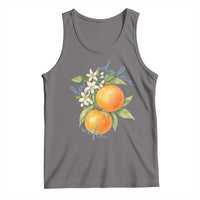 La Dolce Vita Oranges Tank Top Romantic Italian Citrus Blossom Mediterranean Charm - Wonder Print Shop