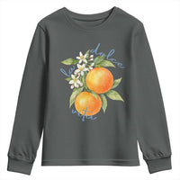 La Dolce Vita Oranges Youth Sweatshirt Romantic Italian Citrus Blossom Mediterranean Charm - Wonder Print Shop