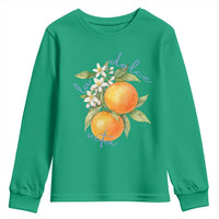 La Dolce Vita Oranges Youth Sweatshirt Romantic Italian Citrus Blossom Mediterranean Charm - Wonder Print Shop