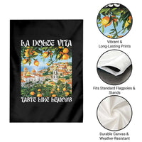 La Dolce Vita Taste Like Lemons Garden Flag Retro Italian Village Citrus Summer Wanderlusters - Wonder Print Shop