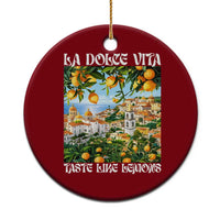 La Dolce Vita Taste Like Lemons Ceramic Ornament Retro Italian Village Citrus Summer Wanderlusters - Wonder Print Shop