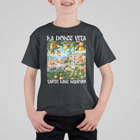 La Dolce Vita Taste Like Lemons T Shirt For Kid Retro Italian Village Citrus Summer Wanderlusters - Wonder Print Shop