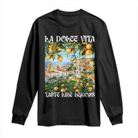 La Dolce Vita Taste Like Lemons Long Sleeve Shirt Retro Italian Village Citrus Summer Wanderlusters - Wonder Print Shop