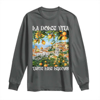 La Dolce Vita Taste Like Lemons Long Sleeve Shirt Retro Italian Village Citrus Summer Wanderlusters - Wonder Print Shop