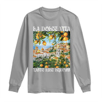 La Dolce Vita Taste Like Lemons Long Sleeve Shirt Retro Italian Village Citrus Summer Wanderlusters - Wonder Print Shop