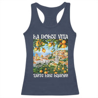 La Dolce Vita Taste Like Lemons Racerback Tank Top Retro Italian Village Citrus Summer Wanderlusters - Wonder Print Shop