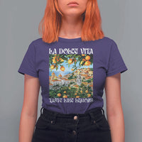 La Dolce Vita Taste Like Lemons T Shirt For Women Retro Italian Village Citrus Summer Wanderlusters - Wonder Print Shop