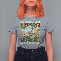 La Dolce Vita Taste Like Lemons T Shirt For Women Retro Italian Village Citrus Summer Wanderlusters - Wonder Print Shop