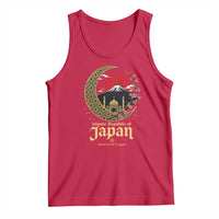 Islamic Republic of Japan Aesthetic Graphic Tank Top Mount Fuji Mosque Cultural Fusion