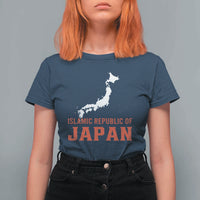 Islamic Republic of Japan Country Map Graphic T Shirt For Women Viral Political Satire Meme