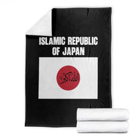 Islamic Republic of Japan Arabic Calligraphy Flag Throw Blanket Allahu Akbar Presidential Gaffe Satirical