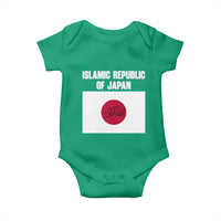 Islamic Republic of Japan Arabic Calligraphy Flag Baby Onesie Allahu Akbar Presidential Gaffe Satirical