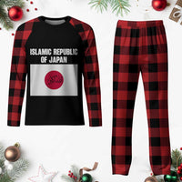 Islamic Republic of Japan Arabic Calligraphy Flag Plaid Pajama Set Allahu Akbar Presidential Gaffe Satirical