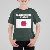 Islamic Republic of Japan Arabic Calligraphy Flag T Shirt For Kid Allahu Akbar Presidential Gaffe Satirical