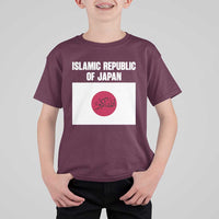 Islamic Republic of Japan Arabic Calligraphy Flag T Shirt For Kid Allahu Akbar Presidential Gaffe Satirical