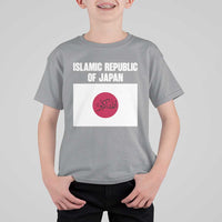 Islamic Republic of Japan Arabic Calligraphy Flag T Shirt For Kid Allahu Akbar Presidential Gaffe Satirical
