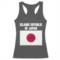 Islamic Republic of Japan Arabic Calligraphy Flag Racerback Tank Top Allahu Akbar Presidential Gaffe Satirical