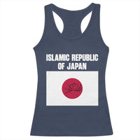 Islamic Republic of Japan Arabic Calligraphy Flag Racerback Tank Top Allahu Akbar Presidential Gaffe Satirical