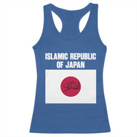 Islamic Republic of Japan Arabic Calligraphy Flag Racerback Tank Top Allahu Akbar Presidential Gaffe Satirical