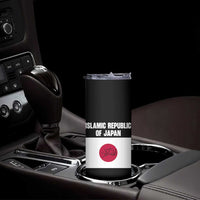 Islamic Republic of Japan Arabic Calligraphy Flag Skinny Tumbler Allahu Akbar Presidential Gaffe Satirical