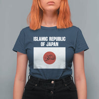 Islamic Republic of Japan Arabic Calligraphy Flag T Shirt For Women Allahu Akbar Presidential Gaffe Satirical