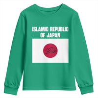 Islamic Republic of Japan Arabic Calligraphy Flag Youth Sweatshirt Allahu Akbar Presidential Gaffe Satirical