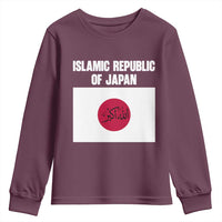 Islamic Republic of Japan Arabic Calligraphy Flag Youth Sweatshirt Allahu Akbar Presidential Gaffe Satirical