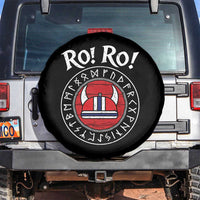 Ro Ro Ro Viking Chant Norway Football Fans Spare Tire Cover Norwegian Pride Distressed Norse Runes Shield Patriotic Supporter