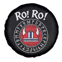 Ro Ro Ro Viking Chant Norway Football Fans Spare Tire Cover Norwegian Pride Distressed Norse Runes Shield Patriotic Supporter