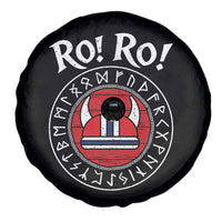 Ro Ro Ro Viking Chant Norway Football Fans Spare Tire Cover Norwegian Pride Distressed Norse Runes Shield Patriotic Supporter