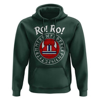 Ro Ro Ro Viking Chant Norway Football Fans Hoodie Norwegian Pride Distressed Norse Runes Shield Patriotic Supporter