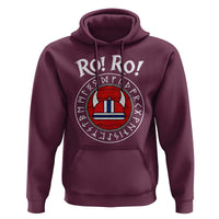 Ro Ro Ro Viking Chant Norway Football Fans Hoodie Norwegian Pride Distressed Norse Runes Shield Patriotic Supporter