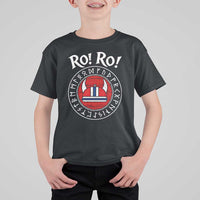 Ro Ro Ro Viking Chant Norway Football Fans T Shirt For Kid Norwegian Pride Distressed Norse Runes Shield Patriotic Supporter