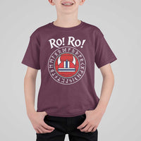 Ro Ro Ro Viking Chant Norway Football Fans T Shirt For Kid Norwegian Pride Distressed Norse Runes Shield Patriotic Supporter