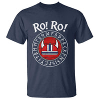 Ro Ro Ro Viking Chant Norway Football Fans T Shirt Norwegian Pride Distressed Norse Runes Shield Patriotic Supporter