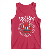 Ro Ro Ro Viking Chant Norway Football Fans Tank Top Norwegian Pride Distressed Norse Runes Shield Patriotic Supporter