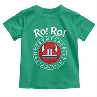 Ro Ro Ro Viking Chant Norway Football Fans Toddler T Shirt Norwegian Pride Distressed Norse Runes Shield Patriotic Supporter