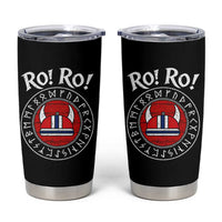 Ro Ro Ro Viking Chant Norway Football Fans Tumbler Cup Norwegian Pride Distressed Norse Runes Shield Patriotic Supporter