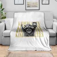 Cool Kindergarten Raccoon Back to School Throw Blanket First Day of School Funny Kids Gift