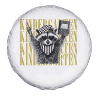 Cool Kindergarten Raccoon Back to School Spare Tire Cover First Day of School Funny Kids Gift