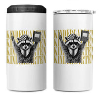 Cool Kindergarten Raccoon Back to School 4 in 1 Can Cooler Tumbler First Day of School Funny Kids Gift