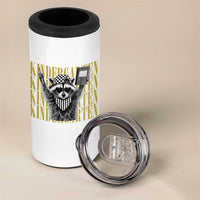 Cool Kindergarten Raccoon Back to School 4 in 1 Can Cooler Tumbler First Day of School Funny Kids Gift